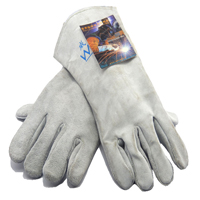 威特仕10-2112灰色牛二层颈皮斜拇指款劳保防护手套