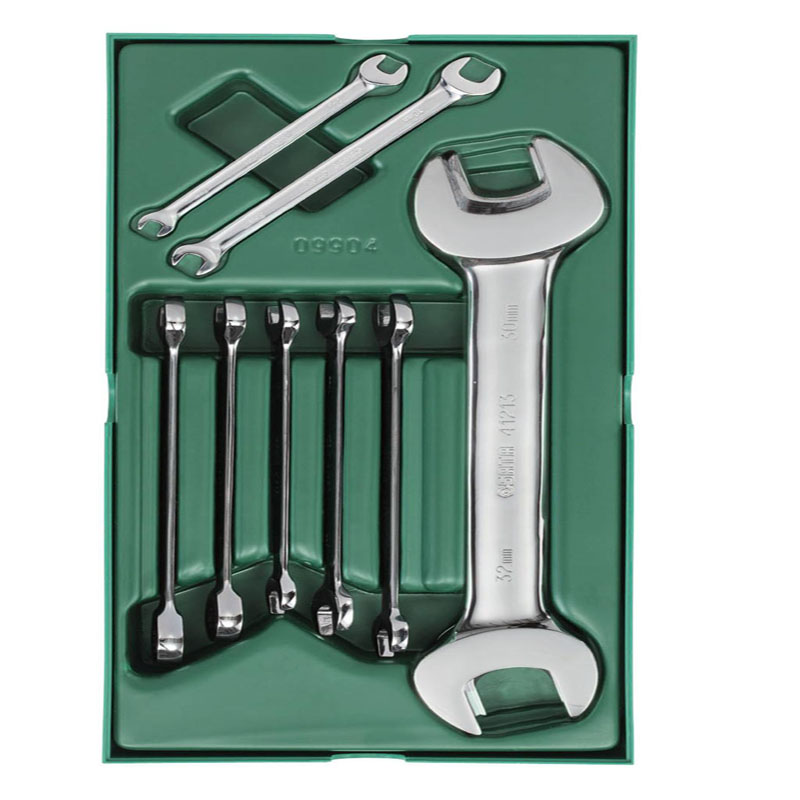 世达工具托组套-10件双开口扳手及两用扳手