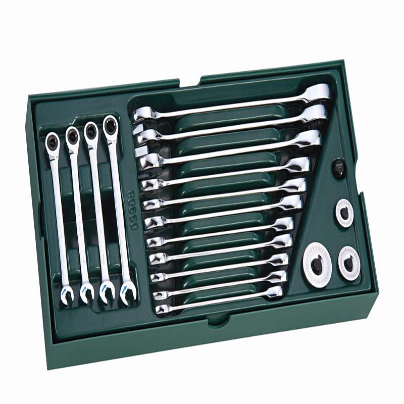 世达工具托组套-19件全抛光两用快扳